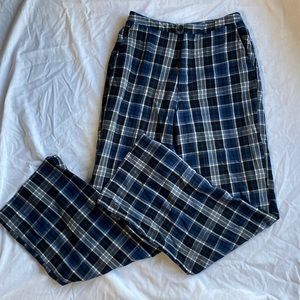 Brandy Melville John Galt Plaid Blue Pants- XS